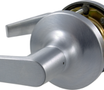 Passage Augusta Lever Lock, 2-3/4in Backset, ANSI Strike, Grade 1, 626/US26D Satin Chrome