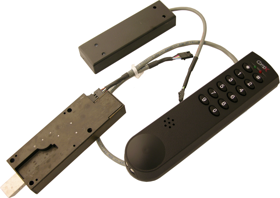 011734_L.png Keypad Only, Cabinet Version: Includes (1) Battery Pack (6-AA, Batteries - not Included), (1) Latch, (2) Cables