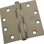 5-Knuckle Hinge, Standard Weight, Full Mortise, Plain Bearing, 4.5in x 4.5in (4545), Steel Base, 600/USP Prime Coat for Painting