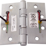 Electrified-CC4-4 Wire, MacPro 5-Knuckle Hinge, Standard Weight, Full Mortise, Ball Bearing, 4.5in x 4.0in (4540), Steel Base, 652/626/US26D Satin Chrome