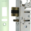 1-1/8in Backset Deadlatch - Standard Duty, 4902-01 Strike, Radius Faceplate, Right Hand or Left Hand Reverse, Handing is Field Reversible, 628/US28 Aluminum Clear Anodized