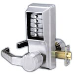 SIMPLEX PUSH BUTTON LEVER NO KEY OVERRIDE LEFT HAND SATIN CHROME - LL1011 26D41