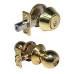 LSDA Grade 3 Single Combination Kwikset Ball Knob Bright Brass 30B3K KA12331