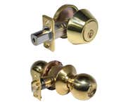 LSDA Grade 3 Single Combination Kwikset Ball Knob Bright Brass 30B3K Kd MK76676