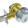 SCHLAGE GRADE 2 DOUBLE CYLINDER DEADBOLT SCHLAGE C ADJUSTABLE 5-PIN KA4 SATIN CHROME - B562P626C KA4 12 287