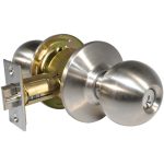 LSDA GRADE 2 STOREROOM KNOB BALL UL LATCH STAINLESS STEEL 027979 - 140B32D SC2-3/4UL