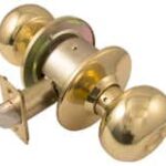 028537-1 LSDA Grade 2 Privacy Knob Plymouth 2-3/8" Bright Brass 120P3 2 3/8