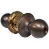 LSDA Grade 2 Storeroom Knob Ball Less Latch Less Cylinder Dark Bronze 140B10BE Lllc