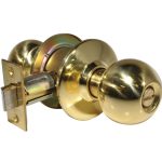 LSDA GRADE 2 PRIVACY KNOB BALL BRIGHT BRASS 028828 - 120B3 2 3/4