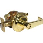 LSDA GRADE 2 PRIVACY LEVER BRIGHT BRASS 029353 - L120 3 2 3/4