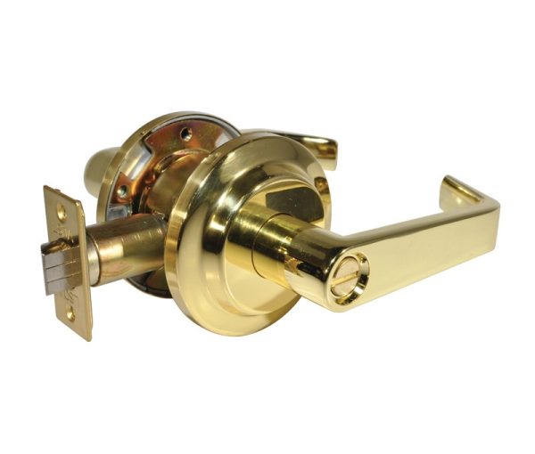 LSDA GRADE 2 PRIVACY LEVER BRIGHT BRASS 029353 - L120 3 2 3/4