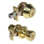 LSDA Grade 3 Single Cylinder Combination Kwikset With Tulip Knob Bright Brass 03G3K KA20