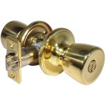LSDA GRADE 3 ENTRY KNOB TULIP BRIGHT BRASS WEISER 041128 - 00G3W KA4