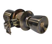 LSDA Grade 3 Entry Knob Standard Antique Brass Weiser 10S5W KA4