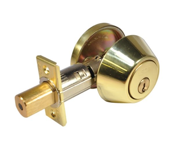 050110.jpg LSDA GRADE 3 SINGLE CYLINDER DEADBOLT WEISER ADJUSTABLE 4-WAY 5-PIN BRIGHT BRASS 050110 - 20 3W KD