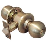 LSDA GRADE 3 STOREROOM KNOB BALL ANTIQUE BRASS SCHLAGE C 062599 - 14B5S KA4