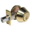 LSDA Grade 3 Single Cylinder Deadbolt Kwikset Adjustable 4-WAY 5-PIN Millenium Bright Brass 20MB3K KA4