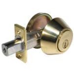 LSDA Grade 3 Single Cylinder Deadbolt Kwikset Adjustable 4-WAY 5-PIN Millenium Bright Brass 20MB3K KA4