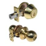 LSDA Grade 3 Single Combination Kwikset Ball Knob Millenium Bright Brass 30B MB3K KA20