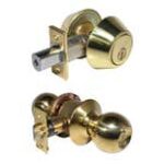 LSDA Grade 3 Double Combination Kwikset Ball Knob Millenium Bright Brass 35B MB3K KA20