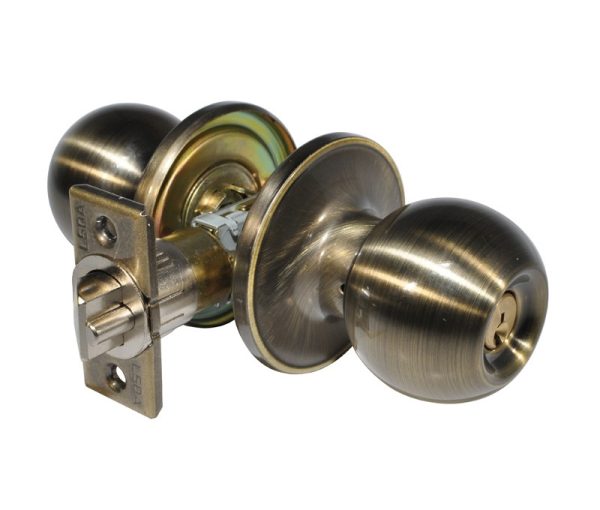 LSDA GRADE 3 ENTRY KNOB BALL ANTIQUE BRASS SCHLAGE C 070164 - 00B5S KA4