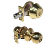 LSDA Grade 3 Single Combination Schlage C Ball Knob Millenium Bright Brass 30B MB3S KA20