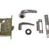 SARGENT GRADE 1 MORTISE LOCK LESS SCHLAGE C ENTRY BRIGHT CHROME - LC8205LNB26RH