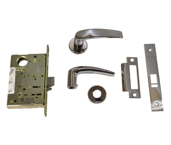 074921.jpg SARGENT GRADE 1 MORTISE LOCK LESS SCHLAGE C ENTRY BRIGHT CHROME - LC8205LNB26RH