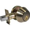 LSDA Grade 3 Single Cylinder Deadbolt Kwikset 5-PIN KA4 Antique Brass 75 5KA4