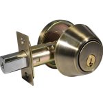 LSDA GRADE 3 SINGLE CYLINDER DEADBOLT KWIKSET 5-PIN KA4 ANTIQUE BRASS 075376 - 75 5KA4