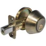 LSDA Grade 3 Single Cylinder Deadbolt Kwikset 5-PIN KA4 Antique Brass 75 5RCL KA4