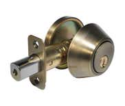 LSDA Grade 3 Single Cylinder Deadbolt Kwikset 5-PIN KA4 Antique Brass 75 5RCL KA4