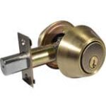 075380-1 LSDA Grade 3 Double Cylinder Deadbolt Kwikset 5-PIN KA4 Antique Brass 78 5KA4