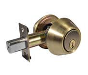 LSDA Grade 3 Double Cylinder Deadbolt Kwikset 5-PIN KA4 Antique Brass 78 5KA4