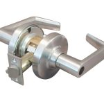 SCHLAGE GRADE 1 STORE DOOR LEVER RHODES SATIN CHROME LESS CYLINDER - ND66CD RHO626