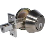 LSDA GRADE 3 SINGLE CYLINDER DEADBOLT WEISER ADJUSTABLE UL 5-PIN ANTIQUE NICKEL 078924 - 20 15A W ADJ UL KA4