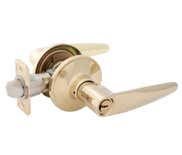 LSDA Grade 3 Entry Lever Lake Huron Bright Brass Kwikset Lever Lake Huron 50LH3K KA4VP
