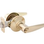 078931.jpg LSDA GRADE 3 ENTRY LEVER LAKE HURON BRIGHT BRASS KWIKSET LEVER LAKE HURON 078931 - 50LH3K KA4VP