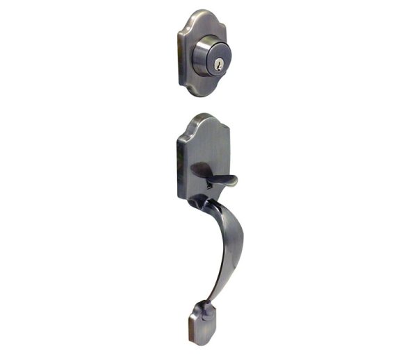 087492.jpg LSDA ENTRY HANDLESET KWIKSET SAINT CROIX ANTIQUE NICKEL 087492 - 40SC15A K