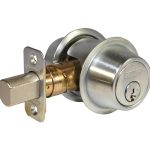 SCHLAGE GRADE 2 DOUBLE DEADBOLT C123 ADJUSTABLE 5-PIN KA4 SATIN CHROME - B562P626C123KA4 12 287