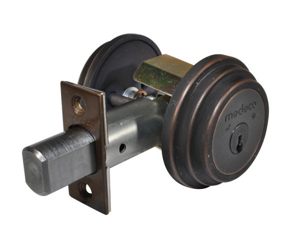 MEDECO GRADE 1 M3 DOUBLE CYLINDER DEADBOLT RESIDENTIAL CAP 5-PIN 2-3/8" SUB ASSEMBLED - 11TR533 10FMS