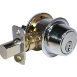 SCHLAGE GRADE 2 SINGLE CYLINDER DEADBOLT E ADJUSTABLE 5-PIN KEYED DIFFERENT SATIN CHROME - B560P626E