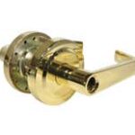 LSDA Grade 2 Storeroom Lever Madison Less Latch Less Cylinder Bright Brass 340MA3LLLC