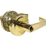 LSDA GRADE 2 STOREROOM LEVER MADISON LESS LATCH LESS CYLINDER BRIGHT BRASS 090657 - 340MA3LLLC