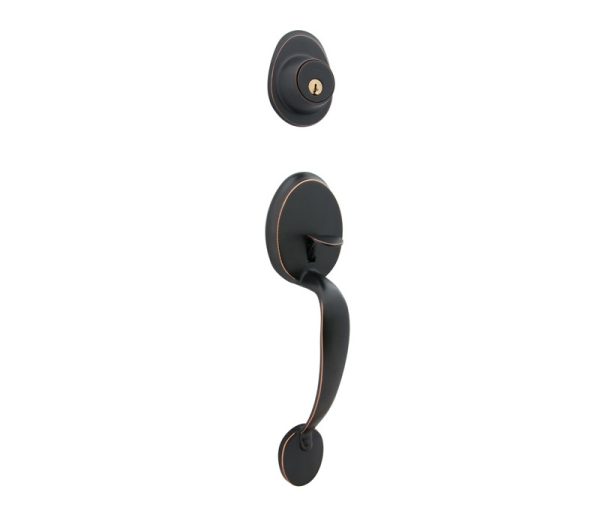 091357.jpg LSDA ENTRY HANDLESET KWIKSET KEYWAY EARLY AMERICAN ANTIQUE BRONZE 091357 - 40EA11P K