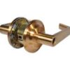 LSDA Grade 2 Storeroom Lever Providence Less Latch Less Cylinder Satin Bronze L140 10LLLC