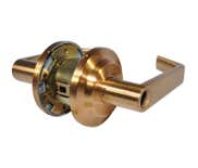 LSDA Grade 2 Storeroom Lever Providence Less Latch Less Cylinder Satin Bronze L140 10LLLC
