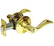 LSDA Grade 3 Privacy Lever Lyon Bright Brass 52LY3