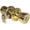 LSDA Grade 3 Entry Knob Tulip Bright Brass Schlage C 00G3S KA4