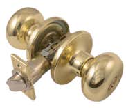 LSDA Grade 3 Entry Knob Plymouth Bright Brass Schlage C 00P3S KA4